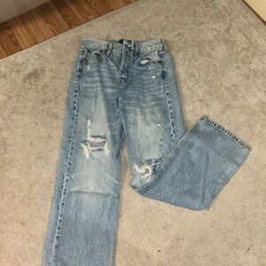 Aeropostale High Rise Baggy Light Blue Denim